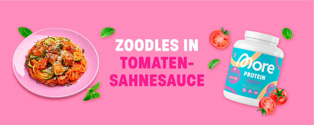 Zoodles Rezept mit Tomatensauce | High Protein
